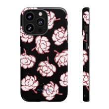 Load image into Gallery viewer, Black Floral Phone Case