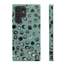 Load image into Gallery viewer, Black and Teal Dot Phone Case