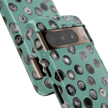 Load image into Gallery viewer, Black and Teal Dot Phone Case