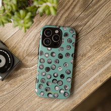 Load image into Gallery viewer, Black and Teal Dot Phone Case