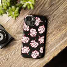 Load image into Gallery viewer, Black Floral Phone Case