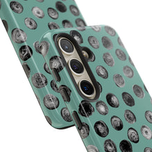 Load image into Gallery viewer, Black and Teal Dot Phone Case