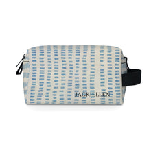 Load image into Gallery viewer, Blue & Cream Block Print Toiletry Bag