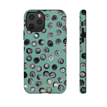 Load image into Gallery viewer, Black and Teal Dot Phone Case