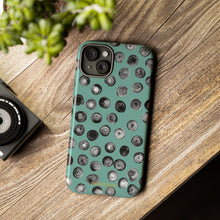 Load image into Gallery viewer, Black and Teal Dot Phone Case