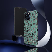 Load image into Gallery viewer, Black and Teal Dot Phone Case