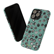 Load image into Gallery viewer, Black and Teal Dot Phone Case