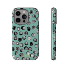 Load image into Gallery viewer, Black and Teal Dot Phone Case