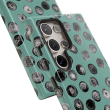 Load image into Gallery viewer, Black and Teal Dot Phone Case