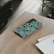 Load image into Gallery viewer, Black and Teal Dot Phone Case