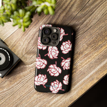 Load image into Gallery viewer, Black Floral Phone Case