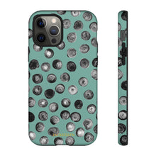 Load image into Gallery viewer, Black and Teal Dot Phone Case