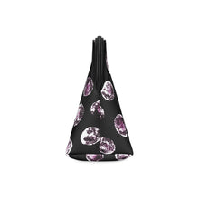 Load image into Gallery viewer, Black & Purple Dot Cosmetic Bag