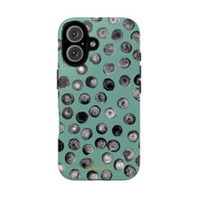 Load image into Gallery viewer, Black and Teal Dot Phone Case