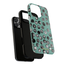 Load image into Gallery viewer, Black and Teal Dot Phone Case