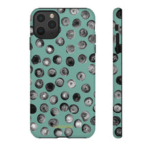 Load image into Gallery viewer, Black and Teal Dot Phone Case
