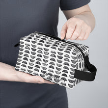 Load image into Gallery viewer, Black & White Block Print Toiletry Bag
