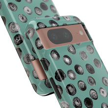 Load image into Gallery viewer, Black and Teal Dot Phone Case