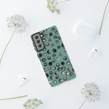 Load image into Gallery viewer, Black and Teal Dot Phone Case