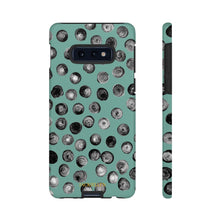 Load image into Gallery viewer, Black and Teal Dot Phone Case