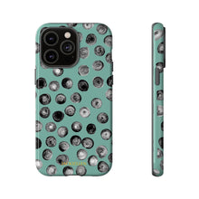 Load image into Gallery viewer, Black and Teal Dot Phone Case