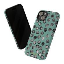 Load image into Gallery viewer, Black and Teal Dot Phone Case