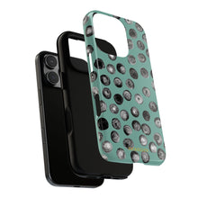 Load image into Gallery viewer, Black and Teal Dot Phone Case
