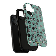 Load image into Gallery viewer, Black and Teal Dot Phone Case