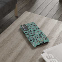 Load image into Gallery viewer, Black and Teal Dot Phone Case