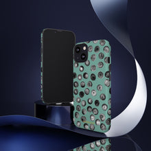 Load image into Gallery viewer, Black and Teal Dot Phone Case