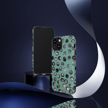 Load image into Gallery viewer, Black and Teal Dot Phone Case