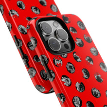 Load image into Gallery viewer, Black and Red Dot Phone Case