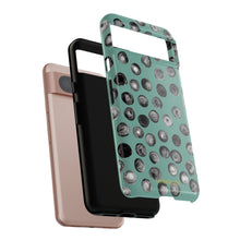 Load image into Gallery viewer, Black and Teal Dot Phone Case