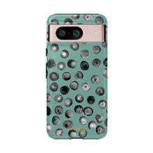 Load image into Gallery viewer, Black and Teal Dot Phone Case