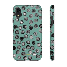 Load image into Gallery viewer, Black and Teal Dot Phone Case