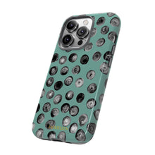 Load image into Gallery viewer, Black and Teal Dot Phone Case