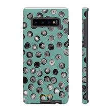 Load image into Gallery viewer, Black and Teal Dot Phone Case