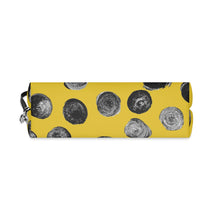 Load image into Gallery viewer, Yellow & Black Dot Cosmetic Bag