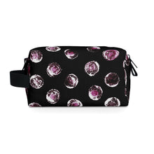 Load image into Gallery viewer, Black & Pink Dot Toiletry Bag