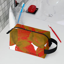 Load image into Gallery viewer, Red & Green Dot Toiletry Bag