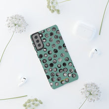 Load image into Gallery viewer, Black and Teal Dot Phone Case