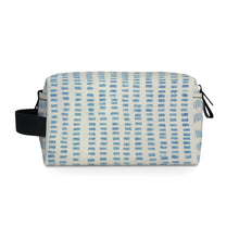 Load image into Gallery viewer, Blue & Cream Block Print Toiletry Bag