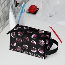Load image into Gallery viewer, Black & Pink Dot Toiletry Bag