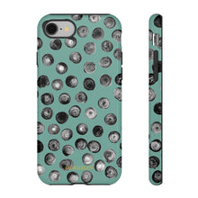 Load image into Gallery viewer, Black and Teal Dot Phone Case