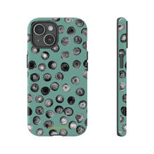 Load image into Gallery viewer, Black and Teal Dot Phone Case