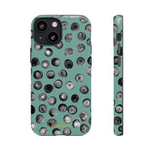 Load image into Gallery viewer, Black and Teal Dot Phone Case