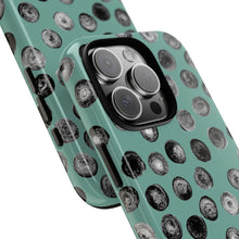 Load image into Gallery viewer, Black and Teal Dot Phone Case