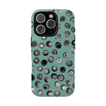 Load image into Gallery viewer, Black and Teal Dot Phone Case