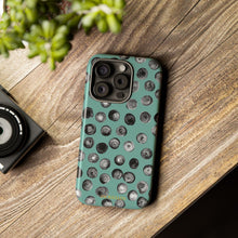 Load image into Gallery viewer, Black and Teal Dot Phone Case
