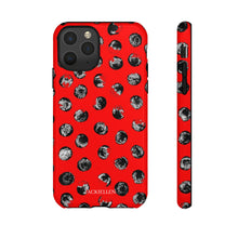 Load image into Gallery viewer, Black and Red Dot Phone Case